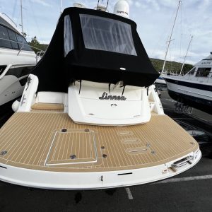 teak on Cranchi 44 boat on Krk island