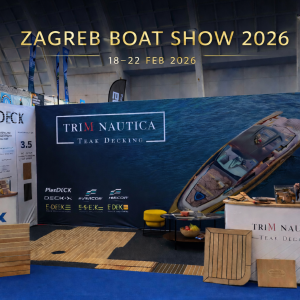 TriM Nautica TEAKdecking stand at Zagreb Boat Show 2026 – synthetic teak E-DEK and EVERCOR
